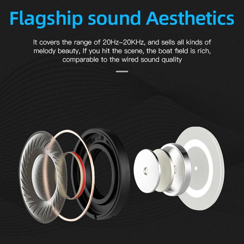 Intelligent Noise Cancelling Bluetooth Earphones - Q10 - Black