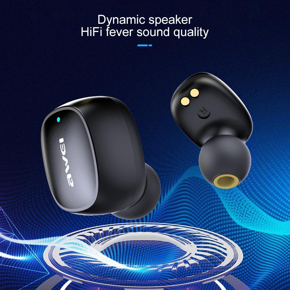 T13 TWS Wireless Sports Headset – Bluetooth 5.0, Black, Charging Case, Sweatproof, Clear Sound, Secure Fit