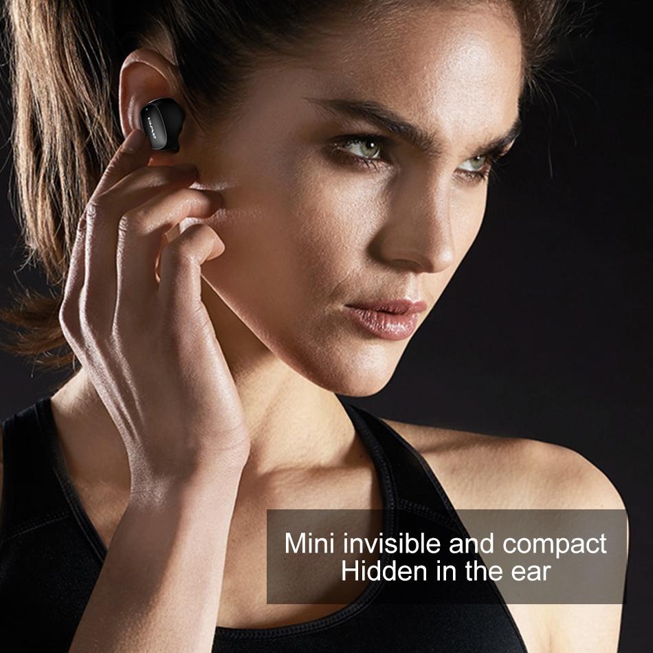 T13 TWS Wireless Sports Headset – Bluetooth 5.0, Black, Charging Case, Sweatproof, Clear Sound, Secure Fit