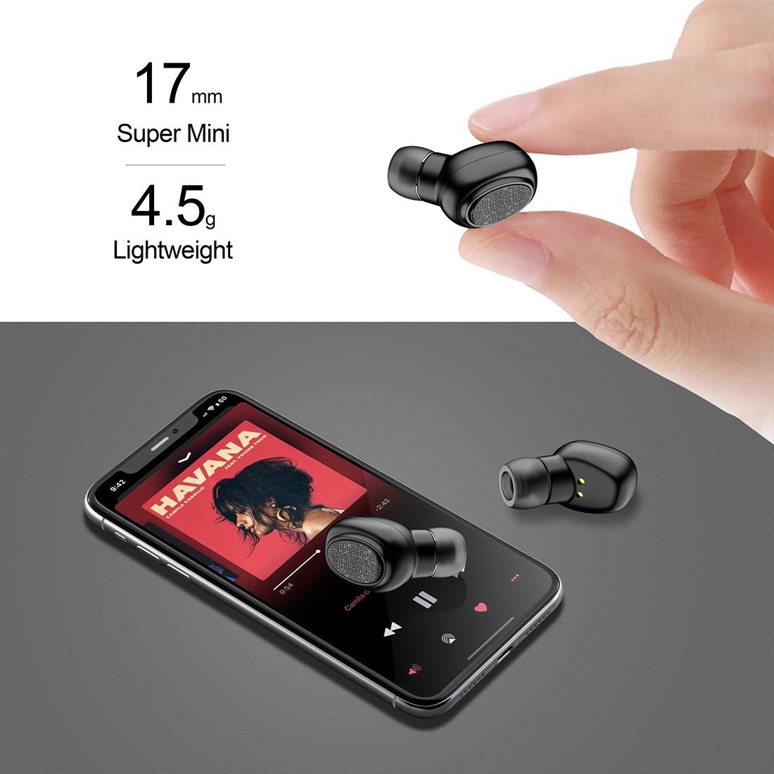 Wireless Stereo Bluetooth Headset V5.0 – True Wireless TWS Earbuds with Charging Case
