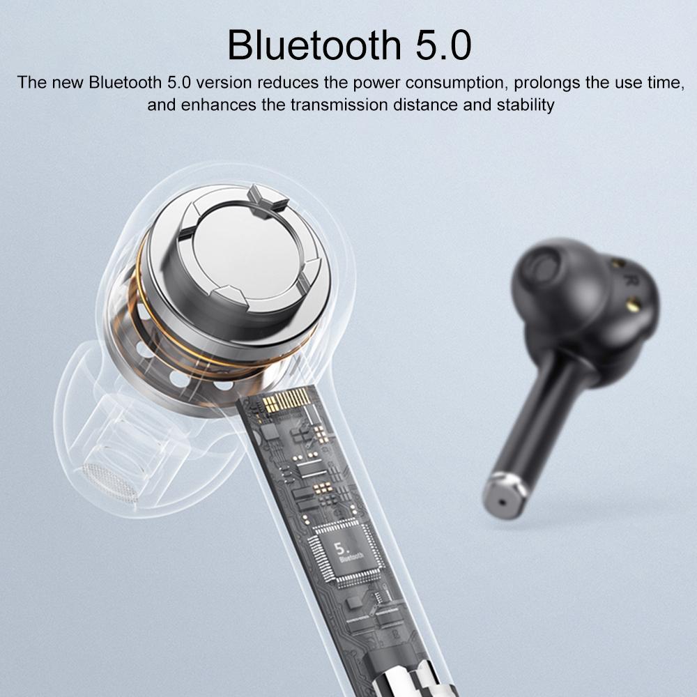 Wireless Bluetooth 5.0 Earphone with Digital Display & Noise Reduction – TWS In-Ear, Black