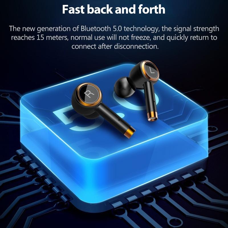 Wireless Bluetooth 5.0 Earbuds with Charging Case – In-Ear Stereo Sound, Touch Control – Universal Compatibility