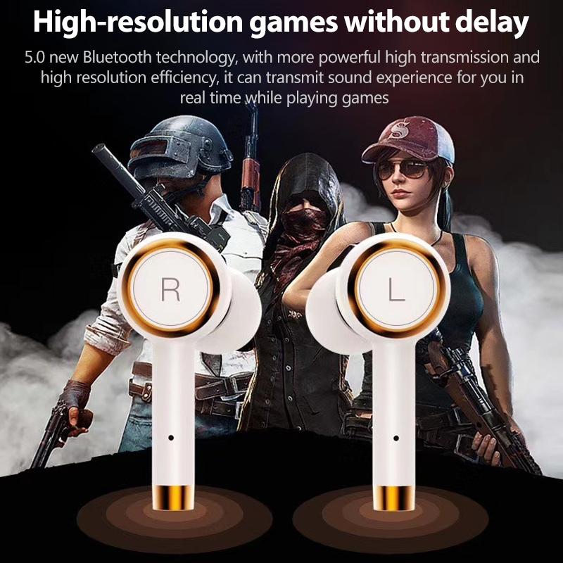 Wireless Bluetooth 5.0 Earbuds with Charging Case – In-Ear Stereo Sound, Touch Control – Universal Compatibility