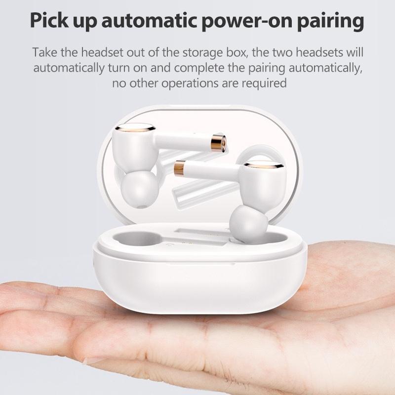 Wireless Bluetooth 5.0 Earbuds with Charging Case – In-Ear Stereo Sound, Touch Control – Universal Compatibility