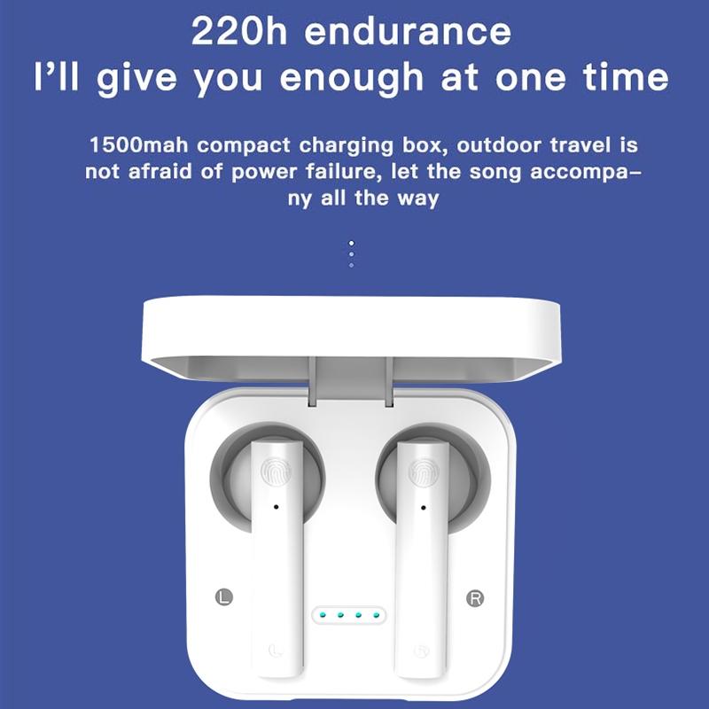 Wireless Dual Mic Noise-Cancelling Earbuds – Bluetooth 5.0 with Charging Case – Black In-Ear Headphones for Clear Calls & Music