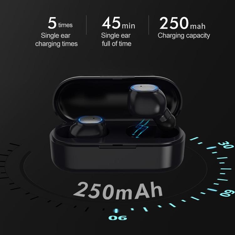 Wireless Sports Bluetooth 5.0 Earphones – Binaural Stereo Sound, Sweatproof, Secure Fit – Black