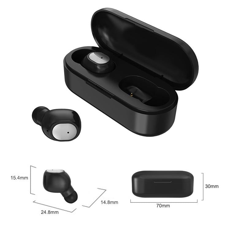 Wireless Sports Bluetooth 5.0 Earphones – Binaural Stereo Sound, Sweatproof, Secure Fit – Black
