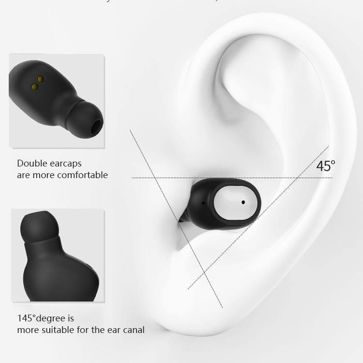 Wireless Sports Bluetooth 5.0 Earphones – Binaural Stereo Sound, Sweatproof, Secure Fit – Black
