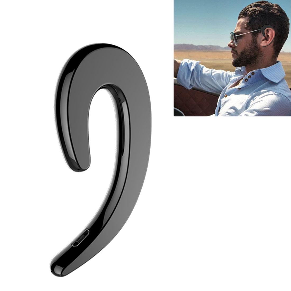 V4.1 Bluetooth Bone Conduction Sports Earphones with Earhook – Wireless Open-Ear Headphones, Black