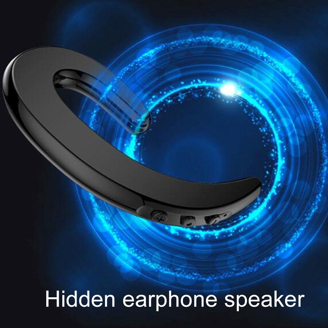 V4.1 Bluetooth Bone Conduction Sports Earphones with Earhook – Wireless Open-Ear Headphones, Black