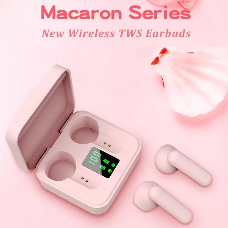 Black TWS Bluetooth Earphones with Digital Display – Semi In-Ear Sports Headphones | ETE-16 Wireless Earbuds