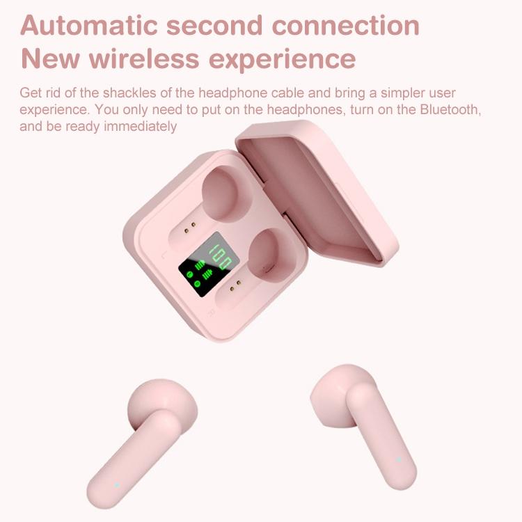 Black TWS Bluetooth Earphones with Digital Display – Semi In-Ear Sports Headphones | ETE-16 Wireless Earbuds