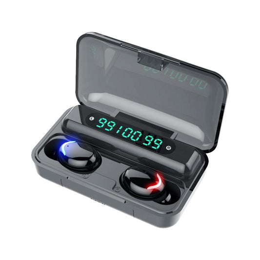 Wireless Noise-Cancelling Earbuds with Triple Display – Bluetooth Earphones, Hi-Fi Sound, Black