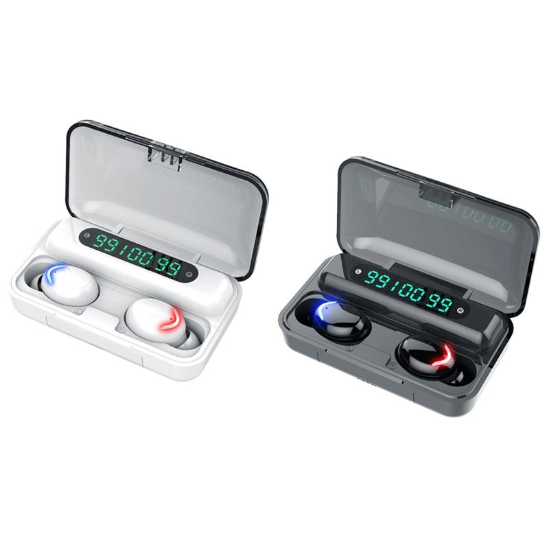 Wireless Noise-Cancelling Earbuds with Triple Display – Bluetooth Earphones, Hi-Fi Sound, Black