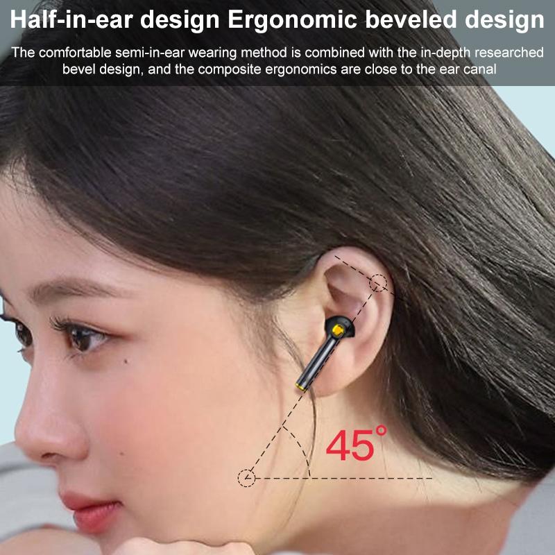 Waterproof Bluetooth Earphones with Digital Display – Wireless In-Ear Headphones (Black)