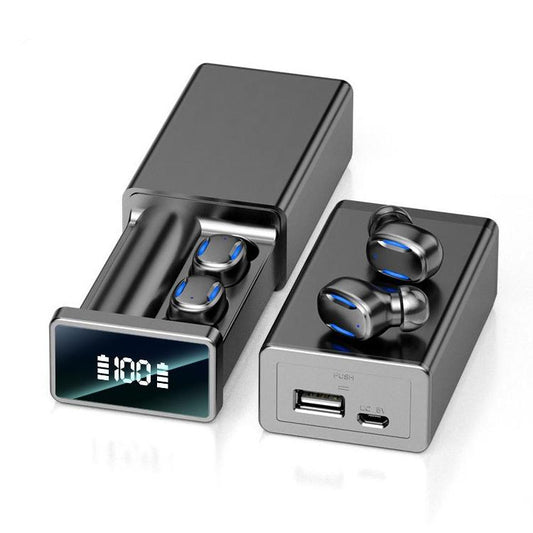 Wireless Bluetooth 5.0 Earphones with Magnetic Charging Case – Hi-Fi Sound, Noise Reduction, Long Battery Life – Black