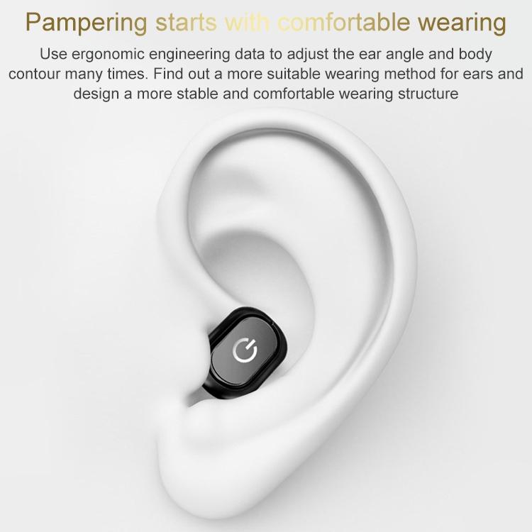Wireless Bluetooth 5.0 Single In-Ear Earphone – Black