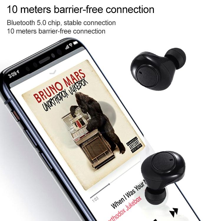 Wireless Touch Bluetooth Headset – Magnetic Charging Case, Auto Pairing, In-Ear Earbuds – Black
