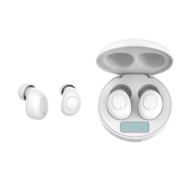 J1 TWS Wireless Earphones with LED Charging Case – Black. True Wireless Stereo Earbuds