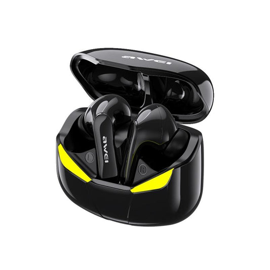 T35 Waterproof TWS Bluetooth 5.0 Headset with Charging Case – Black, In-Ear Wireless Earbuds with Mic for Music & Calls
