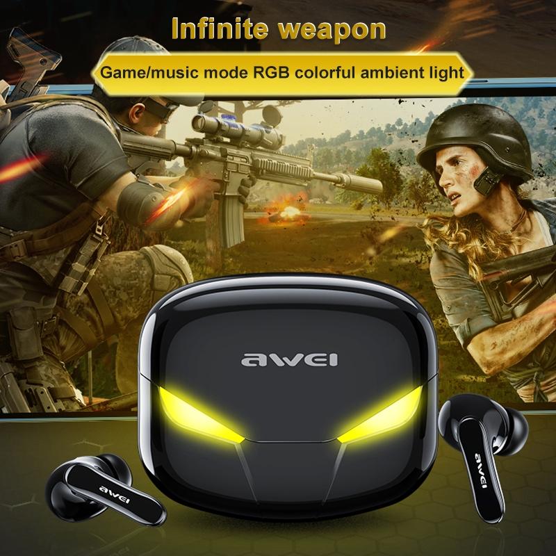 T35 Waterproof TWS Bluetooth 5.0 Headset with Charging Case – Black, In-Ear Wireless Earbuds with Mic for Music & Calls