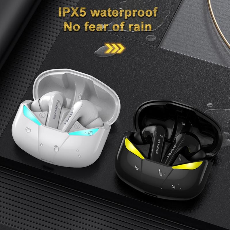 T35 Waterproof TWS Bluetooth 5.0 Headset with Charging Case – Black, In-Ear Wireless Earbuds with Mic for Music & Calls