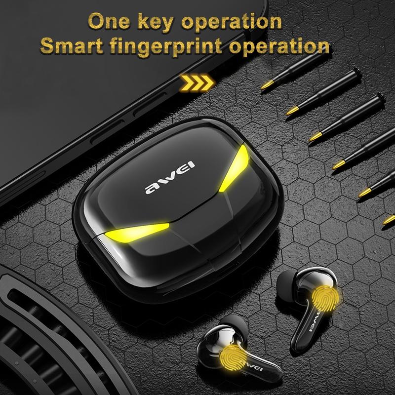 T35 Waterproof TWS Bluetooth 5.0 Headset with Charging Case – Black, In-Ear Wireless Earbuds with Mic for Music & Calls