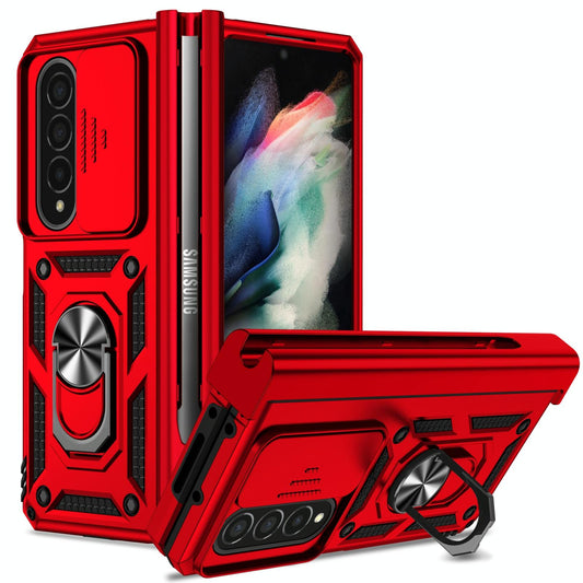 Secure Sliding Case for Samsung Galaxy Z Fold4 5G – Durable Protective Cover – Red