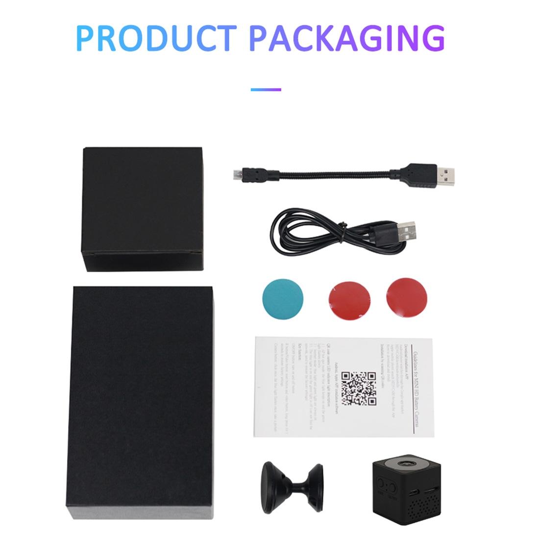 Mini WiFi Action Camera – Night Vision, Motion Detection, HD Video, Portable Security Cam – Black