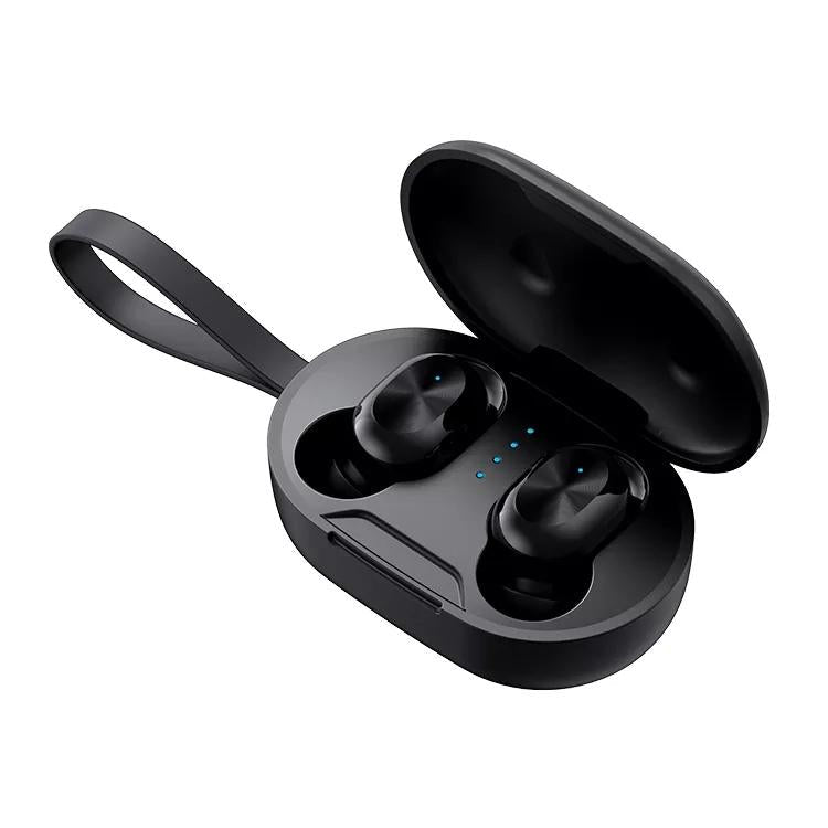 Waterproof Bluetooth 5.0 TWS Earphones – Touch Control, True Wireless In-Ear Headphones, Black