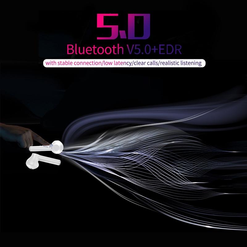 Wireless Bluetooth 5.0 Earbuds with Charging Case – Black, TWS In-Ear Headphones for Music & Calls