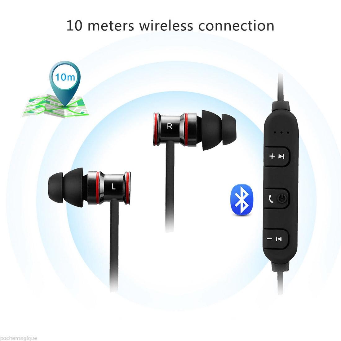 Waterproof Magnetic Sports Earbuds with Mic – Wireless Bluetooth 4.1 – Model IP7G9654B