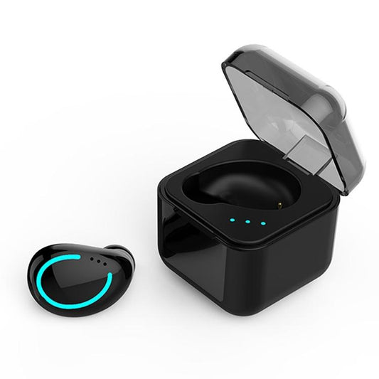 M-B8 Mini Wireless Bluetooth Earphone with Charging Box – Compact Single-Ear Headset (Black)