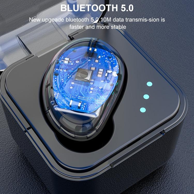 M-B8 Mini Wireless Bluetooth Earphone with Charging Box – Compact Single-Ear Headset (Black)