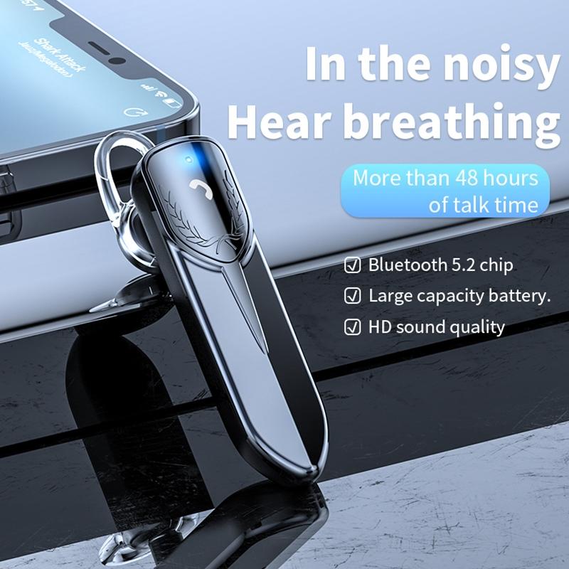 Bluetooth Earphone with CVC Noise Reduction – Unilateral In-Ear Design, Black