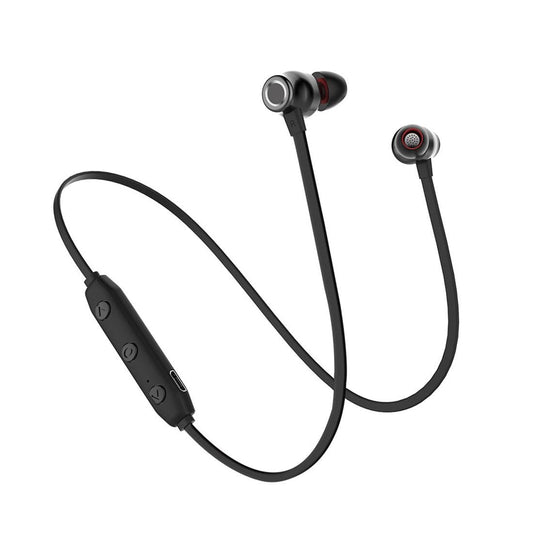 X5 Waterproof Sports Bluetooth Earbuds – Magnetic Design, Secure Fit, Deep Bass – Black