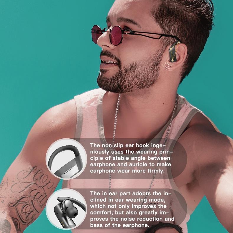 Wireless Bluetooth Earphones with Charging Box & Digital Display – Model 258 – Black