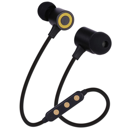 Wireless Magnetic Headphones with TF Card Support – Portable Bluetooth Neckband Headset – Black