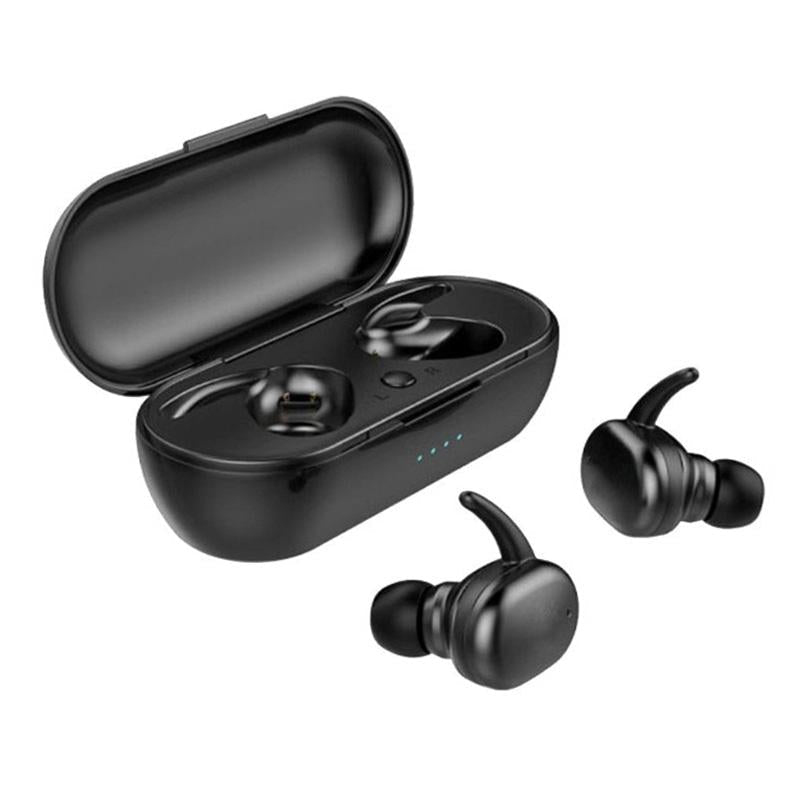 Waterproof Touch Wireless Bluetooth Earphones with Charging Box – True Wireless, Black