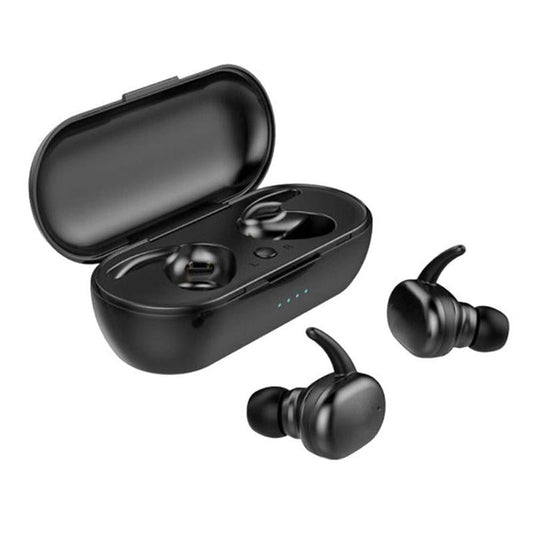 Waterproof Touch Wireless Bluetooth Earphones with Charging Box – True Wireless, Black