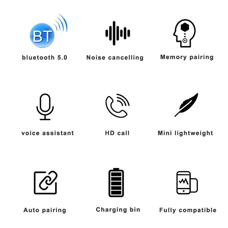 Wireless Noise-Cancelling Bluetooth Earbuds with Charging Case – Hi-Fi Sound, Long Battery Life, Touch Control