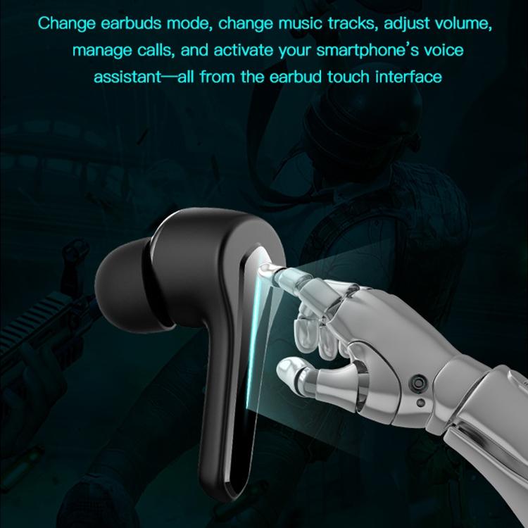 Wireless Gaming Earphones with Low Latency – True Wireless Bluetooth, Black