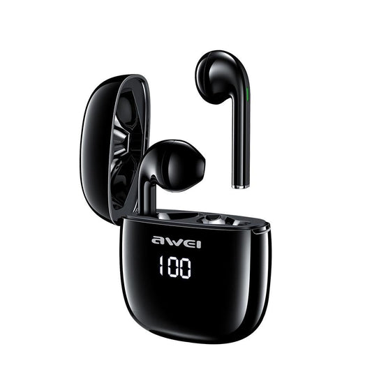 T28P Wireless TWS Sports Headset – Bluetooth 5.0, LED Display, Charging Case, Sweatproof, Low Latency