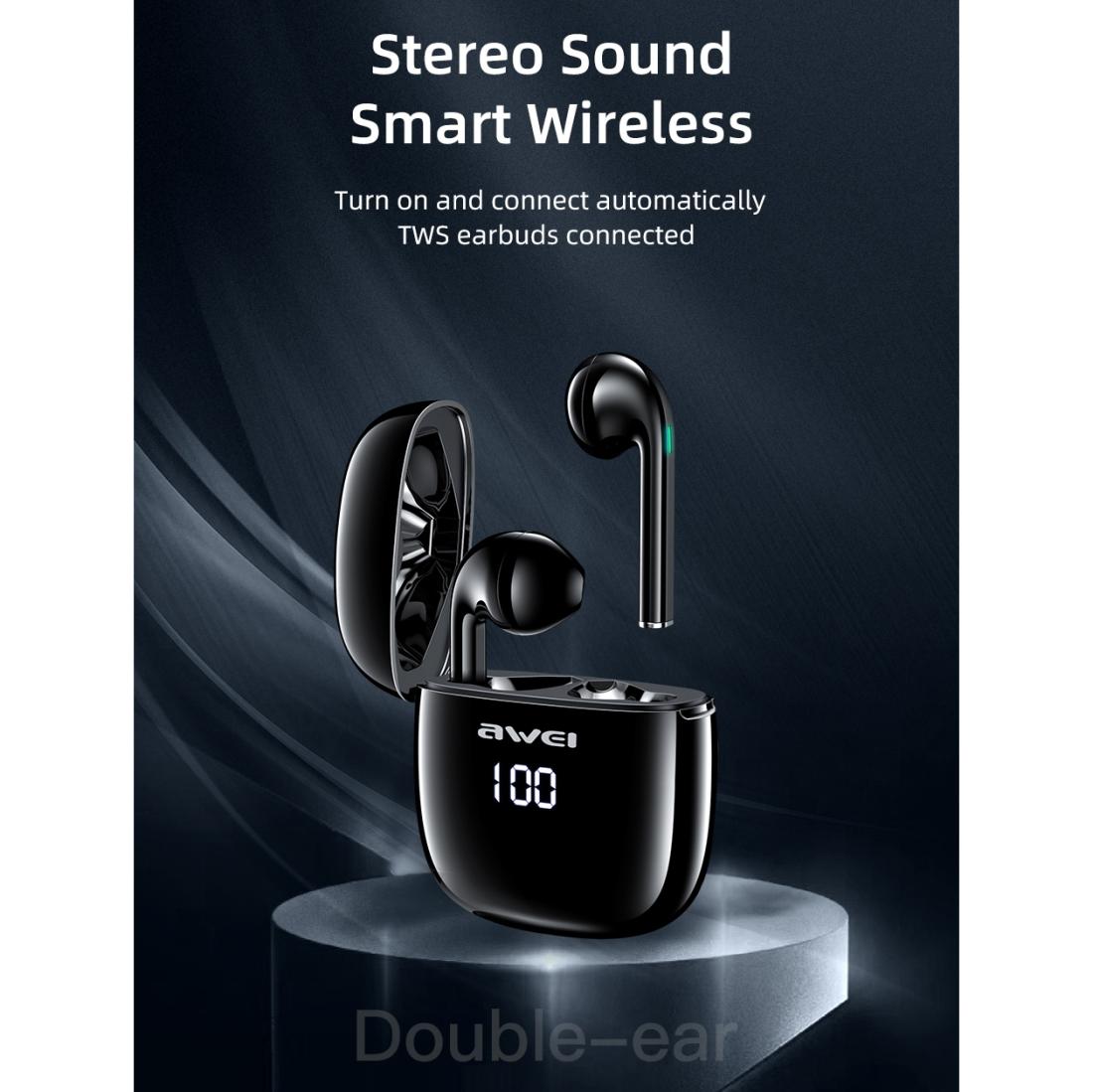 T28P Wireless TWS Sports Headset – Bluetooth 5.0, LED Display, Charging Case, Sweatproof, Low Latency