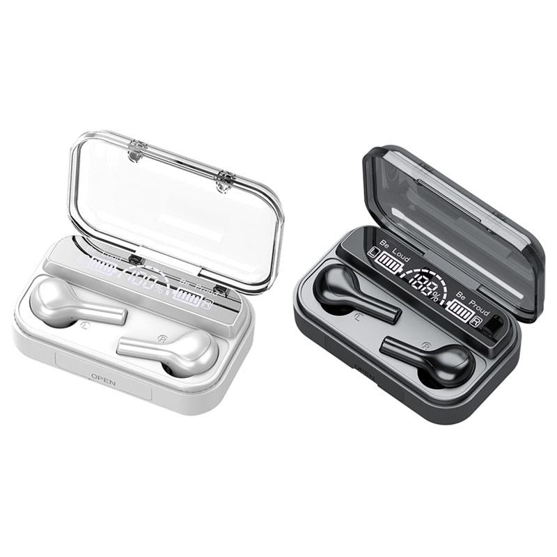 Touch Control Bluetooth Earphones with Noise Cancellation & Charging Case – Wireless Earbuds, Black