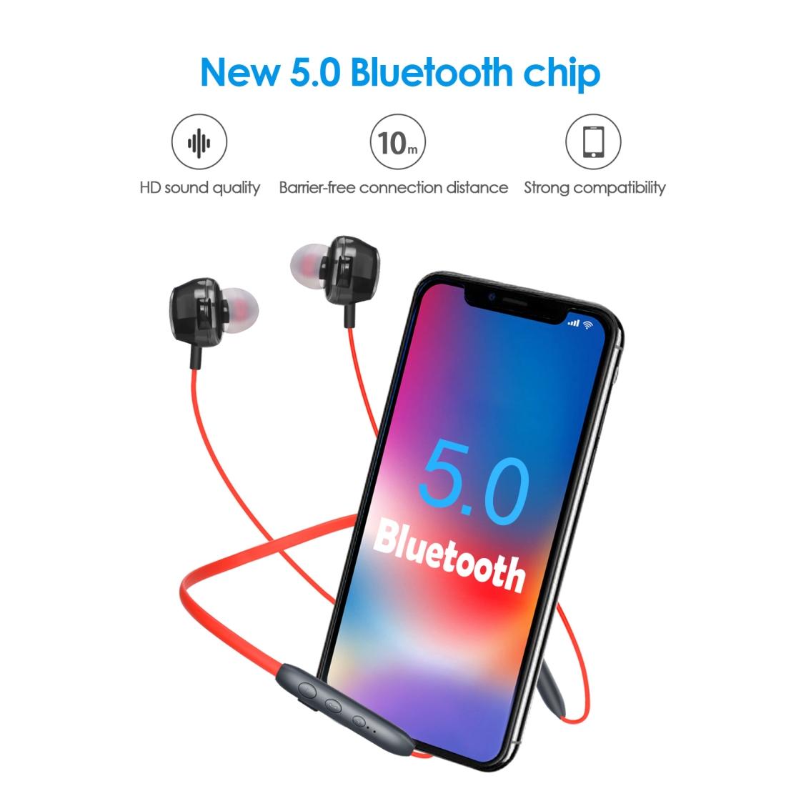 Wireless Bluetooth 5.0 Earphones with High-Fidelity Mic – TWS In-Ear Stereo Headset (Black)