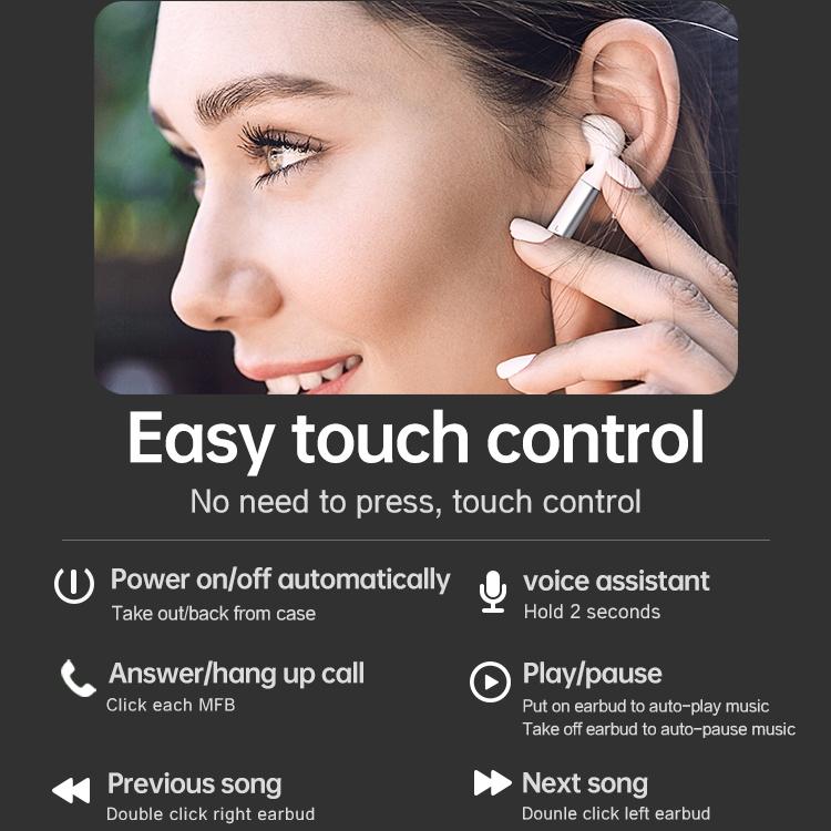 J1 Pro Wireless Bluetooth 5.0 Earphones – In-Ear Stereo Headset with Mic (Black)