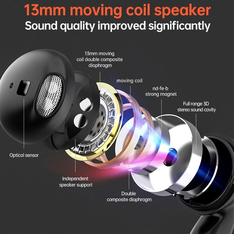 J1 Pro Wireless Bluetooth 5.0 Earphones – In-Ear Stereo Headset with Mic (Black)