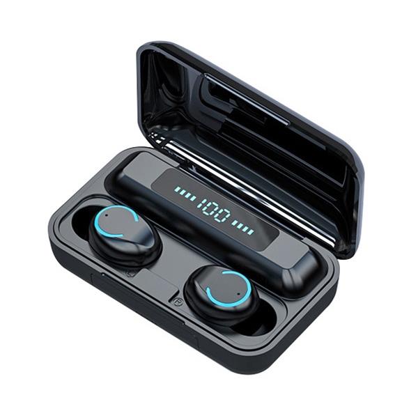 Wireless Noise-Cancelling Earbuds with Charging Case – Deep Bass, Touch Control, Long Battery Life – Black