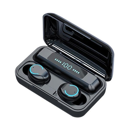 Wireless Noise-Cancelling Earbuds with Charging Case – Deep Bass, Touch Control, Long Battery Life – Black